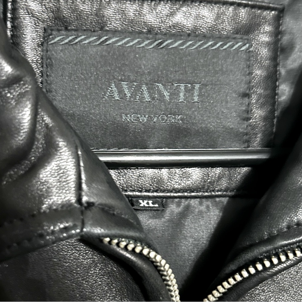 Avanti / Vintage Black Leather Jacket size XL - Picture 5 of 8